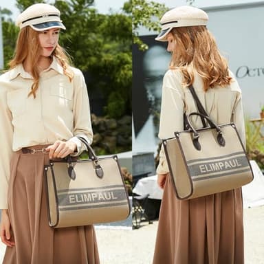 Women Fashion Handbag Wallet Tote Bag Shoulder Bag Top Handle Satchel Purse Set - Image 2