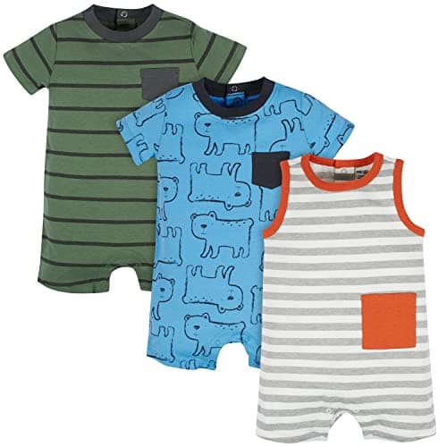 Onesies Brand Baby Boys 3-Pack Romper, Bear, 24 Months - Image 1
