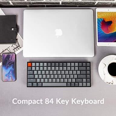 Keychron K2 75% Layout Bluetooth Mechanical Keyboard K Pro Red Switch/White LED Backlit/Anti Ghosting/N-Key Rollover/84 Key USB C Wired Computer Keyboard for Mac Windows-Version 2 - Image 2