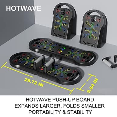 HOTWAVE Push Up Board Fitness,Foldable 20 in 1 Push Up Bar at Home Gym,Pushups Handles for Floor,Portable Workout Equipment - Image 5