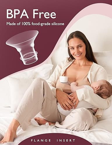 Momcozy Flange Insert 17mm Compatible with 24mm Flange/Shield of Most Pumps, Insert for Breast Pump Replacement Accessories, 4PCS 17mm - Image 3