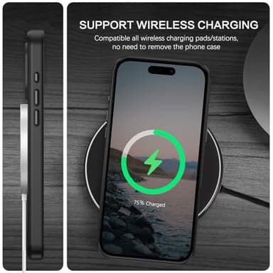 BENTOBEN Magnetic for iPhone 16 Pro Max Phone Case 2024, [Compatible with Mag Safe] [Full Camera Protection] Translucent Matte Slim Shockproof Protective Cute Cover for iPhone 16 Pro Max 6.9" Black - Image 5