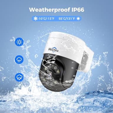 【Human Tracking+300°Pan 90°Tilt】 Hiseeu 4K PoE Security Camera System,Wired NVR Security Camera System w/8 * 5MP PoE PTZ Camera Outdoor&Indoor,2-Way Audio,Color Night Vision,7/24 Record - Image 6