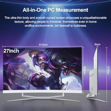MECHAZER 27 inch All-in-One Desktop PC,Curved FHD Display, All-in-One Computer 16GB DDR3 512GB ROM SSD Core i7 7700HQ, HDMI Bluetooth 5.0 Dual Band WiFi with Mouse and Wired Keyboard - Image 7