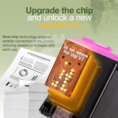 67XL Ink Cartridges Black/Color Combo Pack Replacement for HP Ink 67 XL fit for HP67 DeskJet 2827e 2855e 4227e 4255e 2700 2700e 2752 2742e 2755 2755e 4100 4152e 6000 6055e 6052 6400 6455e Printer - Image 7