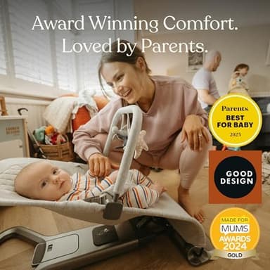 Ergobaby Evolve 3-in-1 Bouncer, Adjustable Multi Position Baby Bouncer Seat, Fits Newborn to Toddler, Charcoal - Image 4