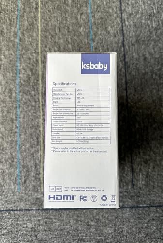 ksbaby Mini Projector for Outdoor Portable Projectors, SmartPhone Screen Can be Mirrored to The Projector Through a Data Cable, Movies-Projector Compatible with HDMI, USB, Type-C, Laptop, TV Stick - Image 9