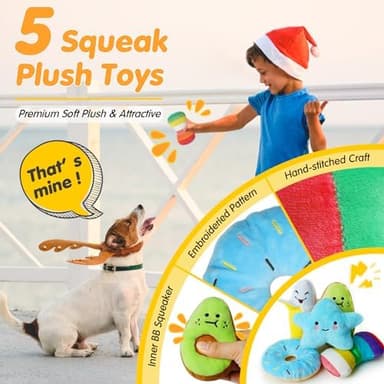 Zeaxuie 25 Pack Luxury Dog Chew Toys for Puppy, Dog Toys with Ropes, Treat Ball and Squeaky Puppy Toys for Teething Small Dogs - Image 4