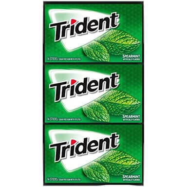 Trident Spearmint Sugar-Free Chewing Gum, 12 Packs of 14 Pieces (168 Total Pieces) - Image 22