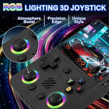 Colourbing RG36PRO Retro Handheld Game Console - Open Source System,3.5"IPS Screen,30,000+ Classic Games,64G TF card, 3000mAh Battery,Portable Gaming Player for Travel,Gift for Teen or Partner -Black - Image 3