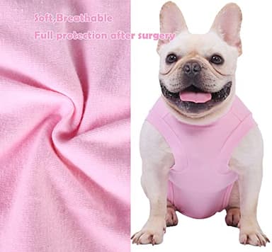 Caslfuca Dog Surgery Recovery Suit - After Spay, Abdominal Wounds Post Surgical Recovery, Anti Licking Breathable Dog Onesies for Small, Medium & Large Pet, Alternative Bandages Cone E-Collar - Image 2