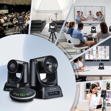 TONGVEO Wireless Conference Room Webcam, Church Live Streaming 20X USB 1080P 60fps PTZ Camera for Worship Services Online Conference, Works with Zoom, Skype OBS Easy to Set Up - Image 4