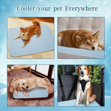 dgdgbaby Cooling Mat for Dogs Thicken Pad for Cats,Rabbit&Medium,Large Dogs Internal Arc-Chill Cool Fiber Dog Cooling Mat Non-Slip Washable Summer Pet Outdoor Bed - Image 6