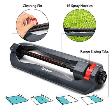 Eden 96213 Lawn & Garden Essential Oscillating Sprinkler | Water Sprinkler for Yard,Covers up to 3,600 sq. ft., Heavy Weight Base - Image 4