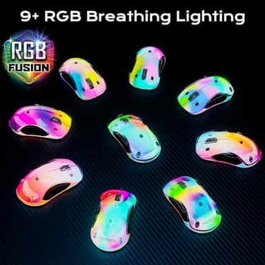 memzuoix 2.4G LED Wireless Mouse, Rechargeable Ergonomic Mouse with Detachable Cover, 1200 DPI Portable Optical Computer Mouse with USB Receiver for Laptop, PC, Desktop and MacBook, 5 Buttons - Image 3