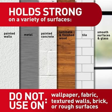 Command Damage Free Hanging Strips for Large Wall Hooks, Removable Adhesive, No Tools, 20 White Strips - Image 4