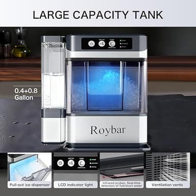 Large Capacity Ice Makers Countertop One-Click Operation Self-Cleaning Portable Ice Maker 41lbs/24H with There is A Detachable 3L Water Tank Ice Machine for Home,Bar,Office - Image 5