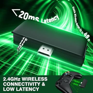 WolfLawS X3 Wireless Gaming Headset for Xbox Series X|S, PS5, PC, Mac, Switch – Bluetooth Headphones with Noise Cancelling Mic, 60H Playtime, Low Latency, Lightweight & Comfortable for Gamers - Image 3