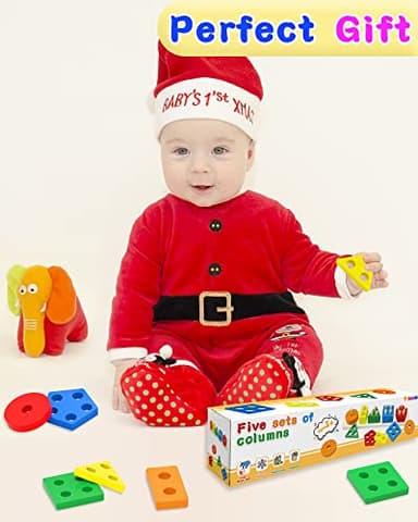 Yetonamr Montessori Toys for 1 2 3 Years Old Boys Girls Birthday Gifts, Wooden Sensory Toys for Ages 2-4 Kids Baby, Toddler Learning Toy Activities Puzzles Ages 1-3 - Image 7