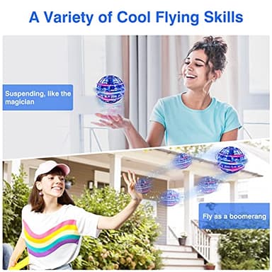 Ciniffo Flying Orb Ball 2025, Hand Controlled Boomerang Spinner Mini Drone Cosmic Globe Toy, Cool Toys Gift for 6 7 8 9 10+ Year Old Boys Girls Teens Outdoor Toys(Blue) - Image 2