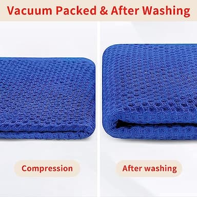 Homaxy 100% Cotton Waffle Weave Kitchen Dish Towels, Ultra Soft Absorbent Quick Drying Cleaning Towel, 13 x 28 Inches, 8-Pack, Blueberry - Image 7