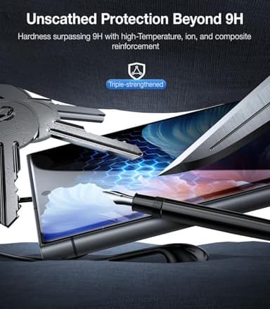 UltraGlass Unbreak Top 9H+ Glass for Samsung Galaxy S24 Ultra Screen Protector [Military Grade Shatterproof & Longest Durable] Screen Protector S24 Ultra Tempered Glass, Auto Installation, 2 Pack - Image 4