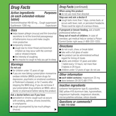 Amazon Basic Care Maximum Strength Mucus DM, Expectorant and Cough Suppressant Extended-Release Tablets, 42 Count - Image 5