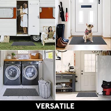 MATALL Front Door Mat 2 Pack Indoor and Outdoor Welcome Mat, Absorbent and Drain Away Water Heavy Duty Entryway Doormat for Front Back Doors, Laundry Rooms, Mudrooms and More, 29.5x17.5IN - Image 7