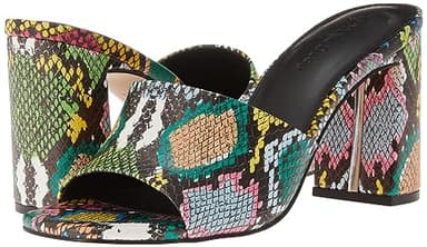 The Drop Women's Pattie High Block-heeled Mule Sandal, Multi Snake, 9 - Image 6