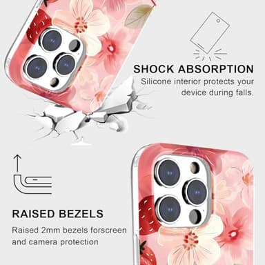 Magnetic for iPhone 16 Pro Max Case Cute for Women Girls, [Compatible with Magsafe][Drop Protection] with Slim Colorful Flowers Oil Painting Girly Phone Case for iPhone 16 Pro Max 6.9 - Image 4