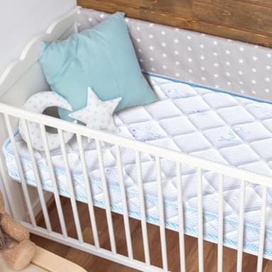 Letmxiu Premium Crib & Toddler Mattress, 100% Knitted Fabric, Premium Fleece Surface-Hypoallergenic, Soft Breathable, 5" Thick-Firm and Optimal Support, Non-Toxic Crib Mattress for Toddler Bed - Image 4
