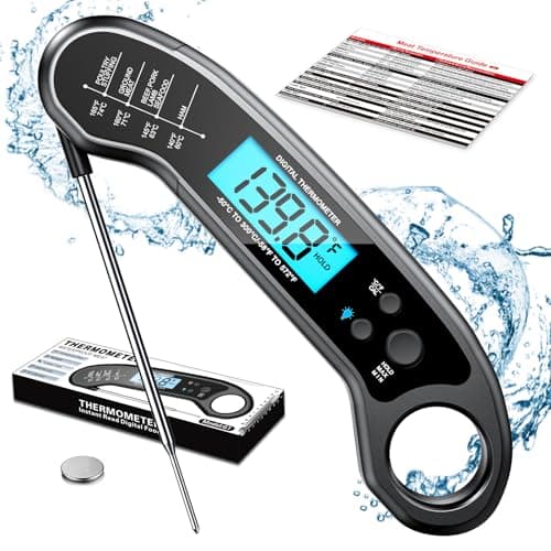 Meat Thermometer Digital, Instant Read Meat ThermometerI for Grill and Cooking, Waterproof Food Thermometer for Kitchen and Outside, BBQ, Turkey, Candy, Liquids, Beef - Image 1