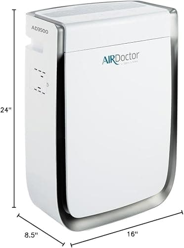 AIRDOCTOR AD3500 Air Purifier for Home and Large Rooms Up to 1260 sq. ft. 2x/hour | UltraHEPA, Carbon, VOC Filters and Air Quality Sensor. Captures Particles 100x Smaller Than HEPA - Image 3