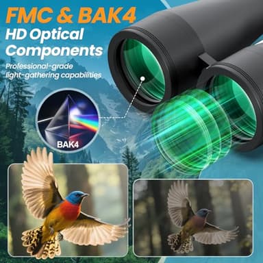 20x80 Binoculars for Adults High Powered - Aurosports 80mm Large Aperture Binocular with Clear Low Light Vision - Long Range Binoculars for Bird Watching Stargazing Hunting Outdoor - Image 4