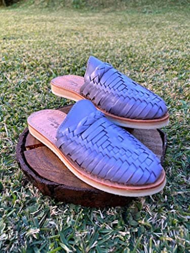 Mexico en la Piel Womans Leather Slide Sandals Handmade in Mexico in Purple Color (us_footwear_size_system, adult, women, numeric, medium, numeric_5) - Image 9