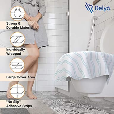 Toilet Seat Covers Disposable - 20 Pack - Waterproof, Ideal for Kids and Adults – Extra Large, Individually Wrapped for Travel, Toddlers Potty Training in Public Restrooms (Waves, 20) - Image 5