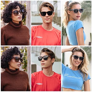 SOJOS Oversized Polarized Sunglasses Womens Mens Trendy Square Shades SJ2203,Brown/Brown - Image 4