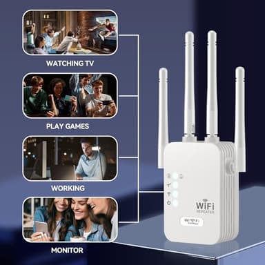 WiFi Extender, 2025 Fastest WiFi Booster,WiFi Extenders Signal Booster for Home, WiFi Repeater with Ethernet Port Covers up to 9880sq. ft and 55 Devices-Medium-2.4GHZ - Image 7