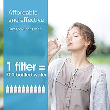 AQUA CREST Faucet Water Filter, Replacement for Brita® Filter, Brita® Faucet 36311 On Tap Water Filtration System, FR-200, FF-100 Replacement Filter, White (2 Packs) - Image 6