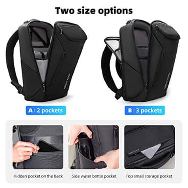 Muzee Business Backpack,Waterproof bag for Travel Flight Fits 17.3Inch Laptop With USB Charging Plug - Image 7