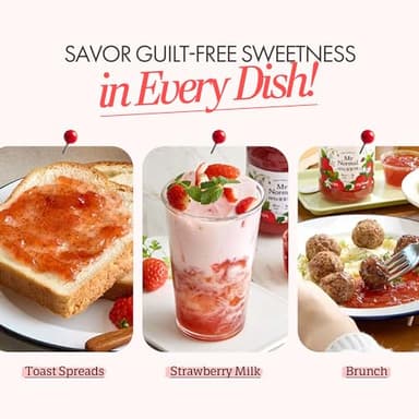 My Normal Low Calorie Strawberry Jam - Diabetic-Friendly, Strawberry 50% Fruit Jelly with Allulose, Keto & Zero Sugar Jam - Only 4 Ingredients, No Artificial Additives (320g, 11.28 oz) - Image 6