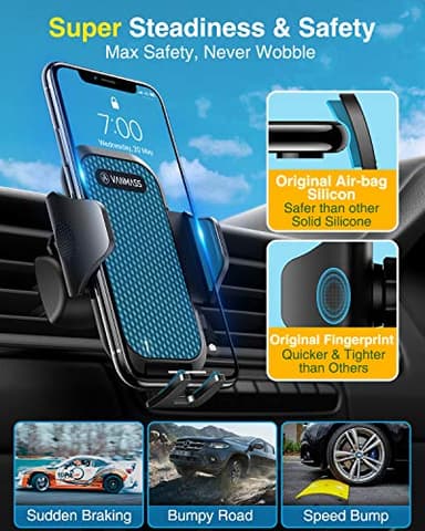 VANMASS [Pro Version] Universal Car Phone Mount [2025 Super Suction Cup] Phone Holder for Car, Cell Phone Car Mount for Windshield Dash Vent Truck Stand for iPhone 16 Pro Max 15 14 13 Samsung Android - Image 7