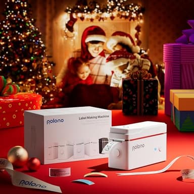 POLONO Label Maker Machine with Tape, P31S Bluetooth Label Printer, Mini Label Maker with Multiple Templates for School Office Home Organization, Wireless Portable Thermal Printer for Storage, White - Image 9