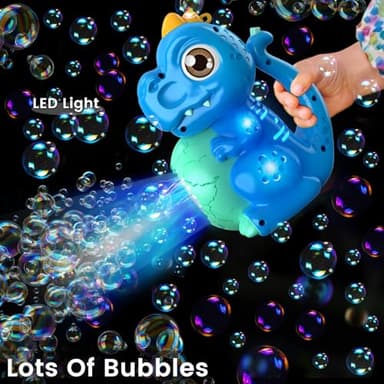 Dinosaur Bubble Machine Toys for Toddlers: Battery-Operated Bubble Maker with Bubble Solution for Kids - Perfect for Outdoor Parties, Yard Fun - Idea Kids Gift for Easter Christmas Birthday - Image 3