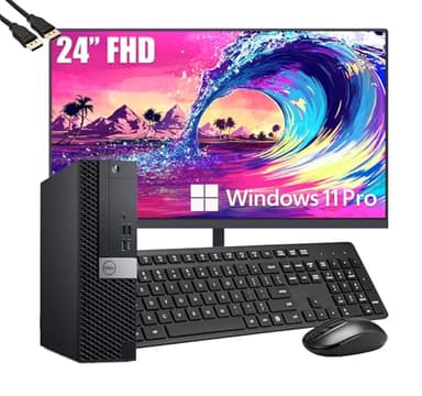 Dell OptiPlex 7050 SFF Desktop Computer PC with 24" FHD Monitor, Intel Core i5-6500, 16 GB RAM, 512 GB SSD, Keyboard & Mouse, Windows 11 Pro (Renewed) - Image 1