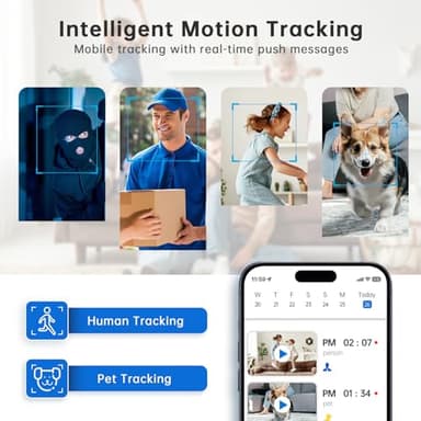 NoahTec Indoor Camera,1080P Pet Camera Baby Monitor,AI Motion Detection, 2-Way Talk, Night Vision, Siren, Compatible with Alexa - Image 3