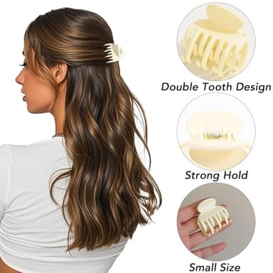 Small Claw Clips for Thin/Medium Thick Hair,12Pcs 1.5 Inch Mini Matte Tiny Jaw Clips for Women Girls 4 Style Nonslip - Image 4
