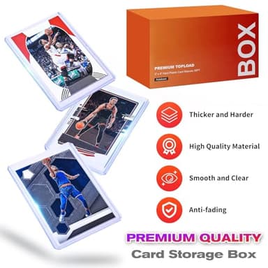 Arjiekwei 3"X 4" Card Sleeves Top Loaders for Cards, Baseball Protectors Hard Plastic, Premium Toploaders, Card Holder for Sports Baseball Trading Football Game Cards (100 Top Loaders) - Image 2
