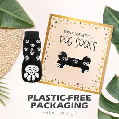 EXPAWLORER Dog Socks to Prevent Licking Paws, Dog Paw Protector with Strong Traction Control on Hardwood Floors Anti Slip, Dog Booties, Dog Shoes for Small Medium Large Senior Dogs - Image 5