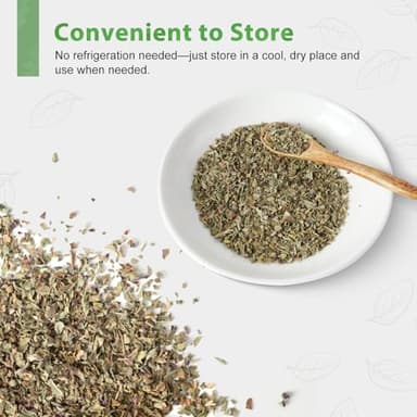 Soeos Basil Leaves, 5 oz (142g), Cut and Sifted, Dried Basil Leaves, Pairs Well with Pasta, Salad, Pizza, Sauces, Poultry, An Essential Seasoning for Cooking and Garnishing - Image 5